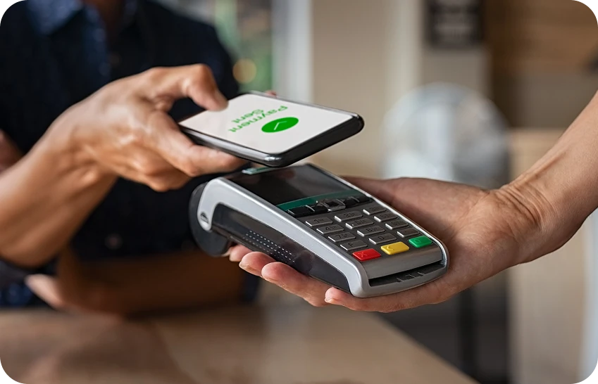 Tap-to-pay with a phone on a payment terminal